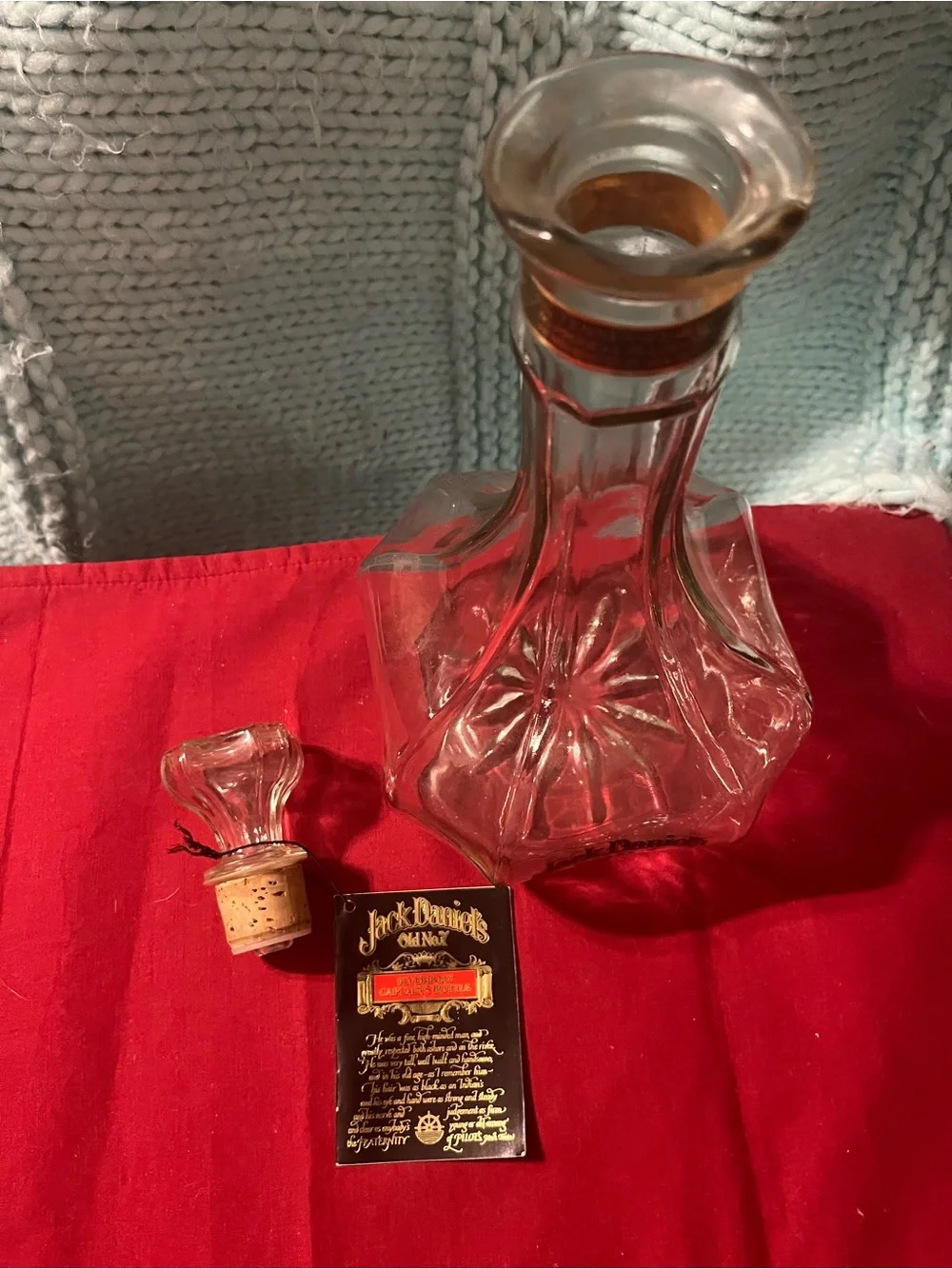 Jack Daniels Clear Glass Decanter